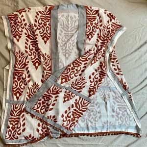 Lightweight Orange Patterned “Kimono”